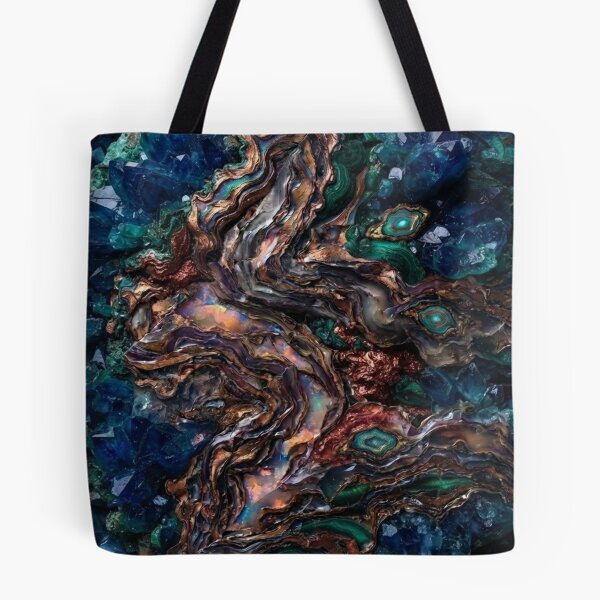 Item preview, Blue Quartz, Malachite and Copper Agate Abstract  designed and sold by KingsArtworx 2.