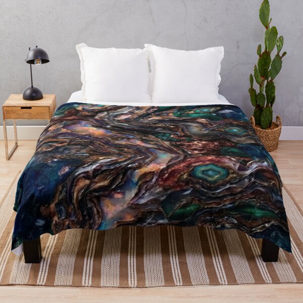 Artikelvorschau, Abstrakter blauer Quarz, Malachit und Kupferachat entworfen und verkauft von KingsArtworx 2.
