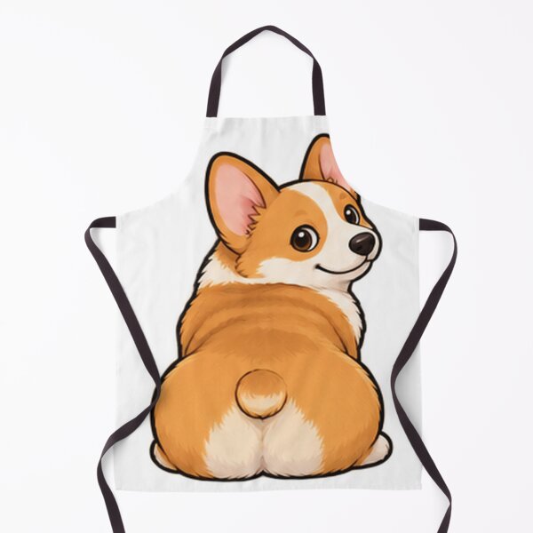 Item preview, Cute Corgi Seated Back View Cartoon designed and sold by The198X.