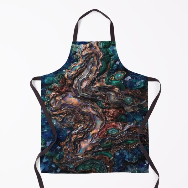 Item preview, Blue Quartz, Malachite and Copper Agate Abstract  designed and sold by KingsArtworx 2.