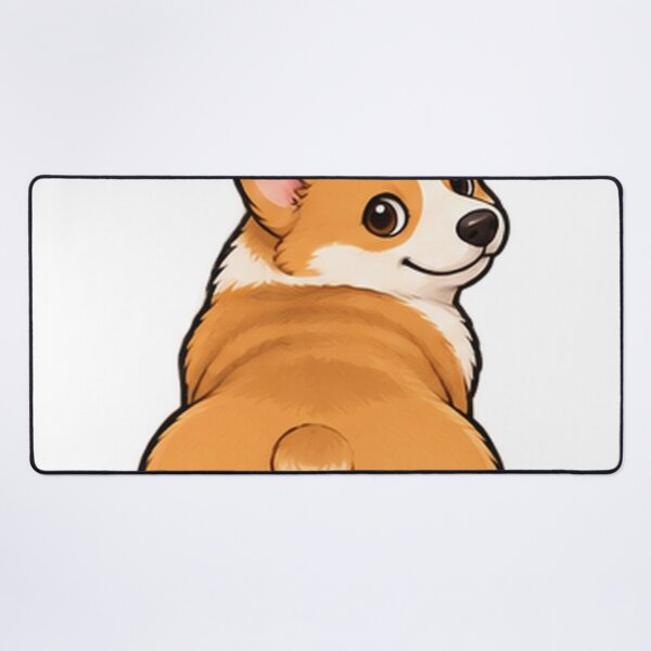 Item preview, Cute Corgi Seated Back View Cartoon designed and sold by The198X.