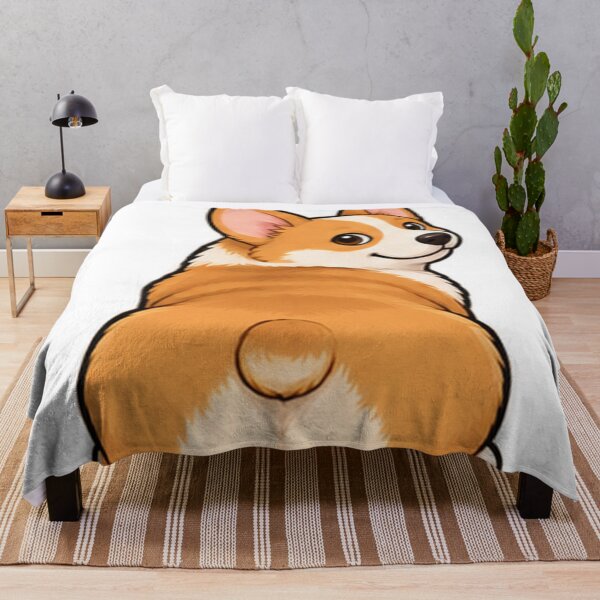 Item preview, Cute Corgi Seated Back View Cartoon designed and sold by The198X.
