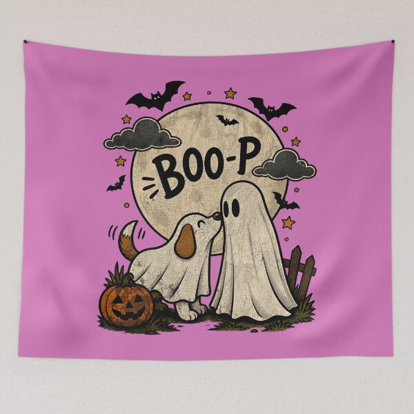 Item preview, Boo-p Dog Ghost Cute Halloween Dog Lover Spooky Season designed and sold by Flamurh1.