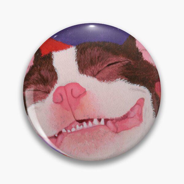 Item preview, Smiling Sleeping Boston Terrier Puppy Art designed and sold by The Painted Tail.