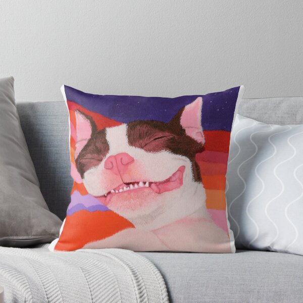 Item preview, Smiling Sleeping Boston Terrier Puppy Art designed and sold by The Painted Tail.