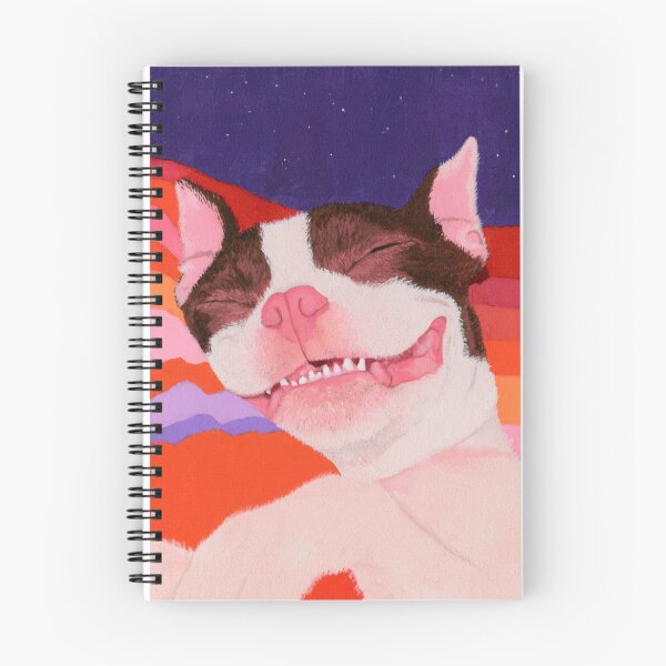 Item preview, Smiling Sleeping Boston Terrier Puppy Art designed and sold by The Painted Tail.
