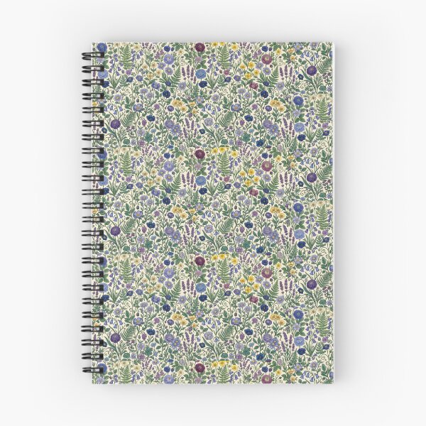 Item preview, Vintage Botanical Pattern Blue and Purple Flowers designed and sold by Marietna2110.
