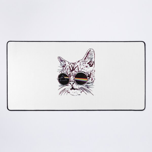 Item preview, Retro Rock Cat Rainbow Prism Sunglasses Sketch designed and sold by HannahHerronn.