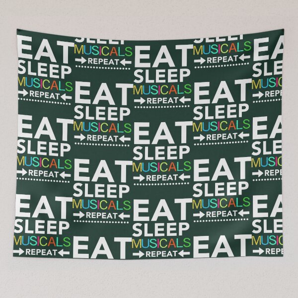 Item preview, Eat Sleep Musicals Repeat TShirt - Broadway Theatre Geek Fan designed and sold by Sakurabyfoco.