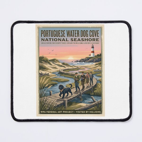 Item preview, Portuguese Water Dog Lighthouse Photographer designed and sold by PictoVibe.