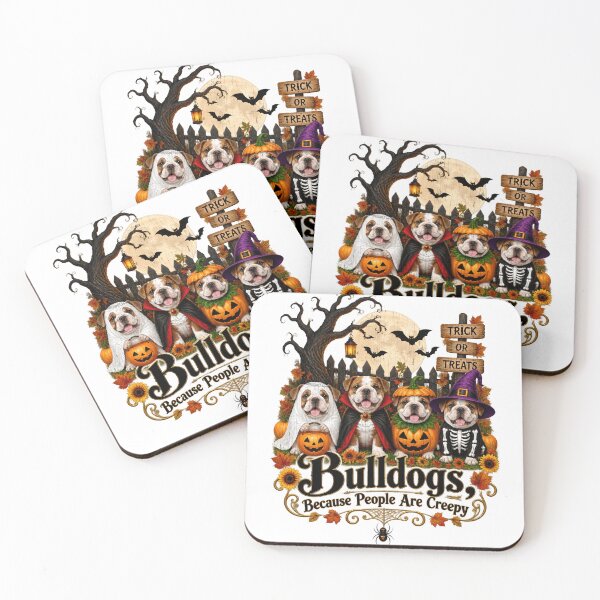 Item preview, Bulldogs Because People Are Creepy Funny Halloween Dog Lover designed and sold by Flamurh1.