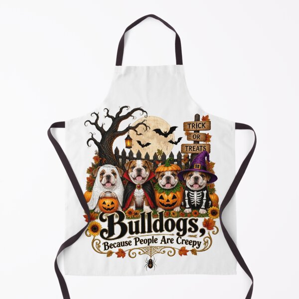 Item preview, Bulldogs Because People Are Creepy Funny Halloween Dog Lover designed and sold by Flamurh1.