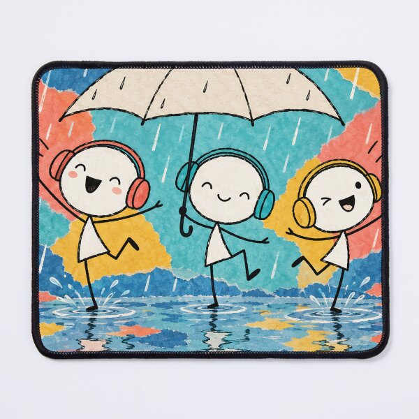 Item preview, Dancing Friends in the Rain designed and sold by Qenlo.