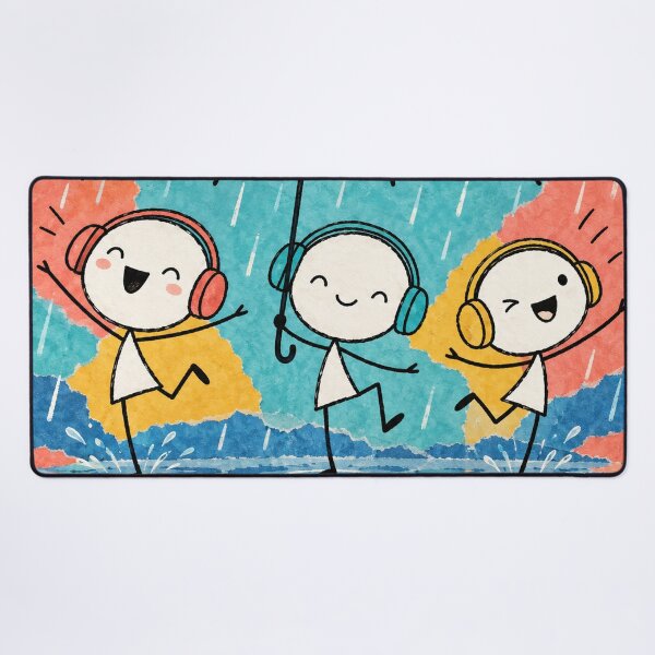 Item preview, Dancing Friends in the Rain designed and sold by Qenlo.