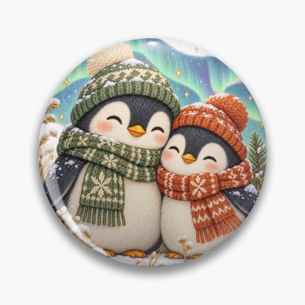 Artikelvorschau, Penguins Cuddle Beneath the Aurora entworfen und verkauft von WunkusWorld.