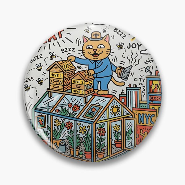 Item preview, British Shorthair Rooftop Beekeeper designed and sold by PictoVibe.