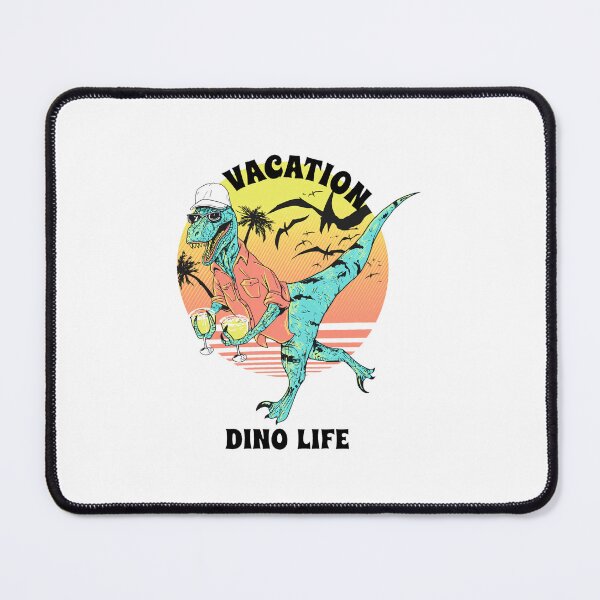 Item preview, Retro T-Rex Vacation Sunset Drinks Palm Trees designed and sold by BREITENOHNSON.