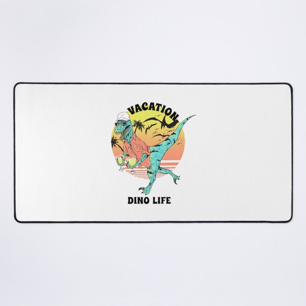 Item preview, Retro T-Rex Vacation Sunset Drinks Palm Trees designed and sold by BREITENOHNSON.