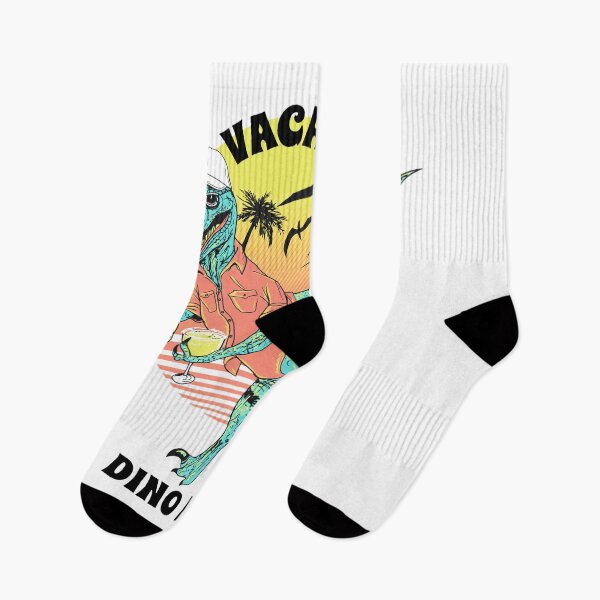 Item preview, Retro T-Rex Vacation Sunset Drinks Palm Trees designed and sold by BREITENOHNSON.