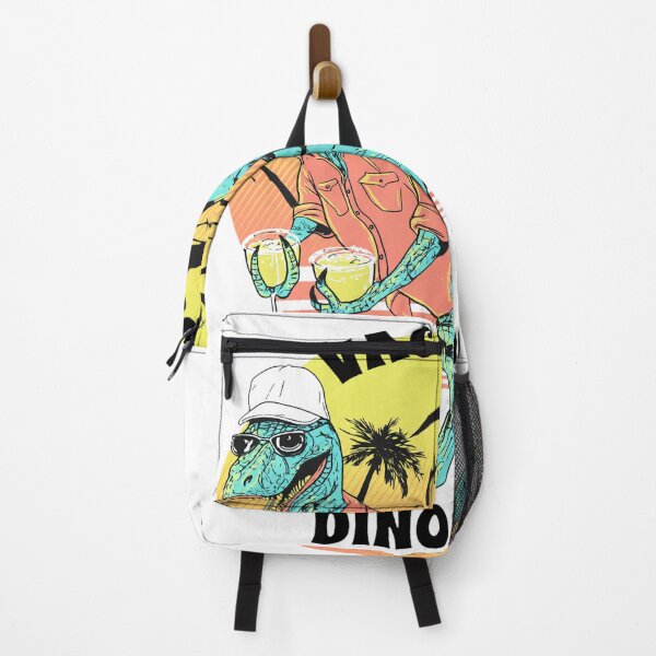 Item preview, Retro T-Rex Vacation Sunset Drinks Palm Trees designed and sold by BREITENOHNSON.
