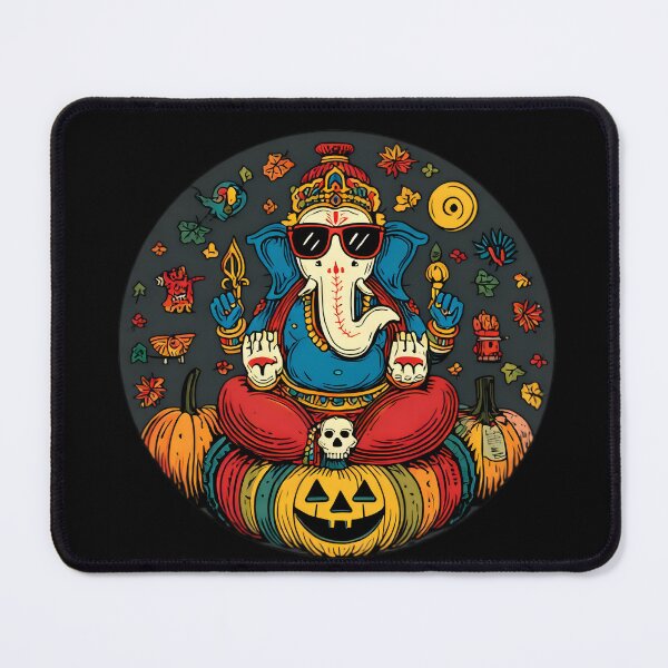 Item preview, Cool Elephant Halloween Circular Blessing Pumpkin Skull Pop Art designed and sold by PANNARUK THAILAND.