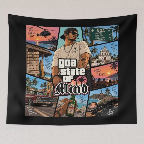 Item preview, Goa State of Mind • Susegad Always • Same Sea Different Rules designed and sold by Goanheartprints.