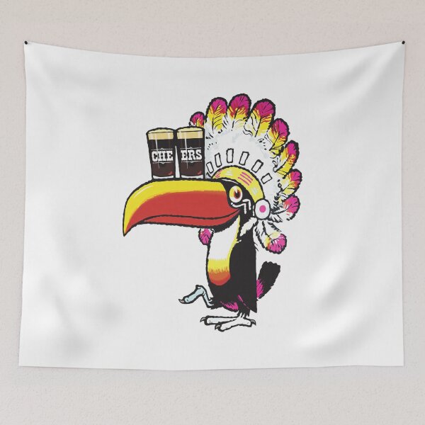 Item preview, Toucan With Beer Headdress Art designed and sold by BREITENOHNSON.