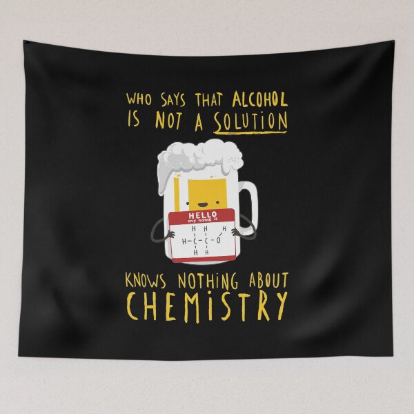 Item preview, Alcohol Solution Chemistry Beer Pun designed and sold by BREITENOHNSON.