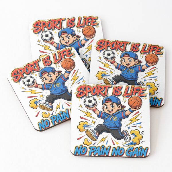 Item preview, Sport Is Life No Pain No Gain - Motivational Sports Streetwear Design designed and sold by yassine elhaidi.