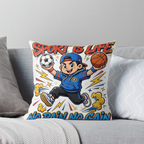 Item preview, Sport Is Life No Pain No Gain - Motivational Sports Streetwear Design designed and sold by yassine elhaidi.
