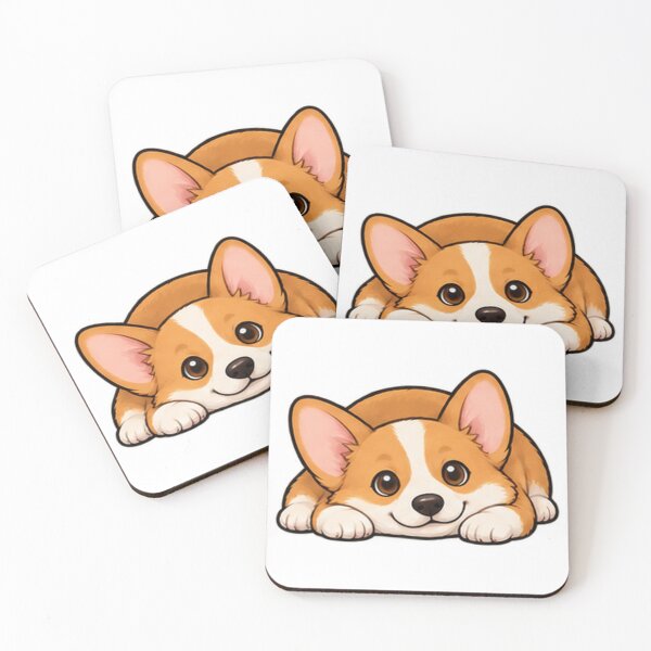Item preview, Cute Corgi Chin Down Resting Cartoon designed and sold by The198X.