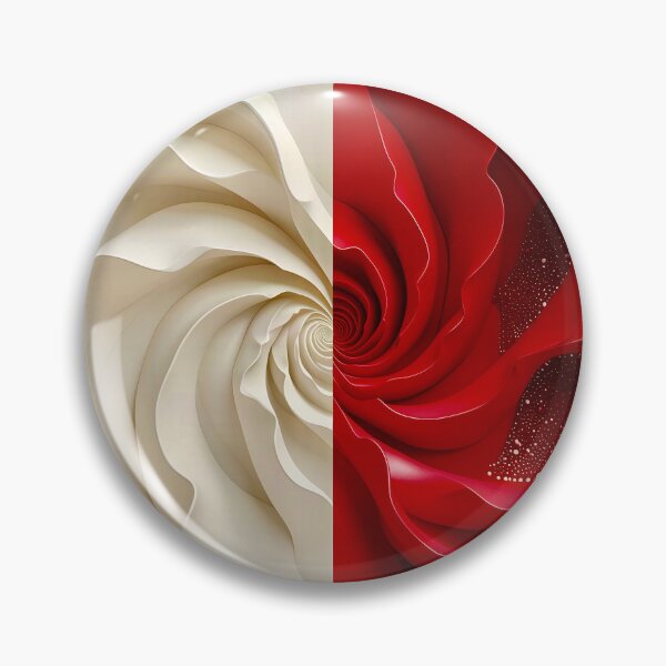 Item preview, Ruby Red and Ivory Porcelain Waves designed and sold by Vicky Brago-Mitchell®.