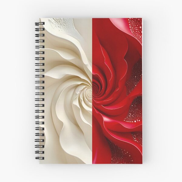 Item preview, Ruby Red and Ivory Porcelain Waves designed and sold by Vicky Brago-Mitchell®.