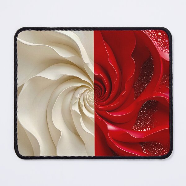 Item preview, Ruby Red and Ivory Porcelain Waves designed and sold by Vicky Brago-Mitchell®.