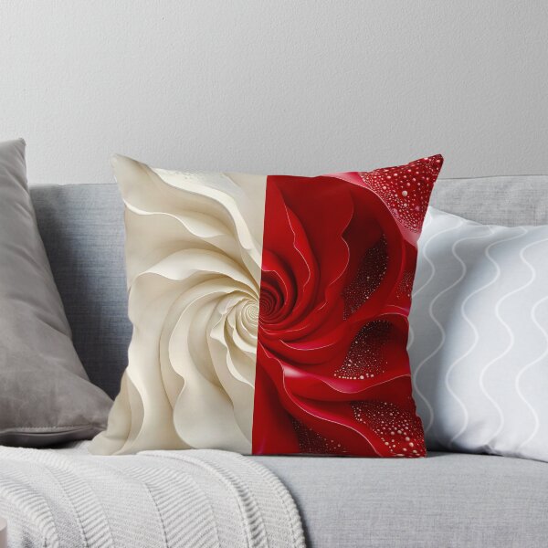 Item preview, Ruby Red and Ivory Porcelain Waves designed and sold by Vicky Brago-Mitchell®.