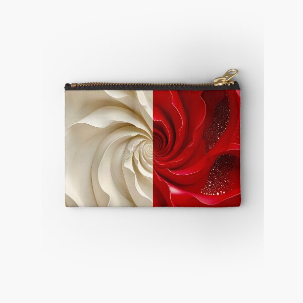 Item preview, Ruby Red and Ivory Porcelain Waves designed and sold by Vicky Brago-Mitchell®.