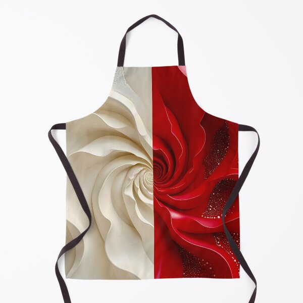 Item preview, Ruby Red and Ivory Porcelain Waves designed and sold by Vicky Brago-Mitchell®.