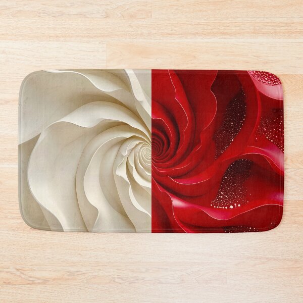 Item preview, Ruby Red and Ivory Porcelain Waves designed and sold by Vicky Brago-Mitchell®.