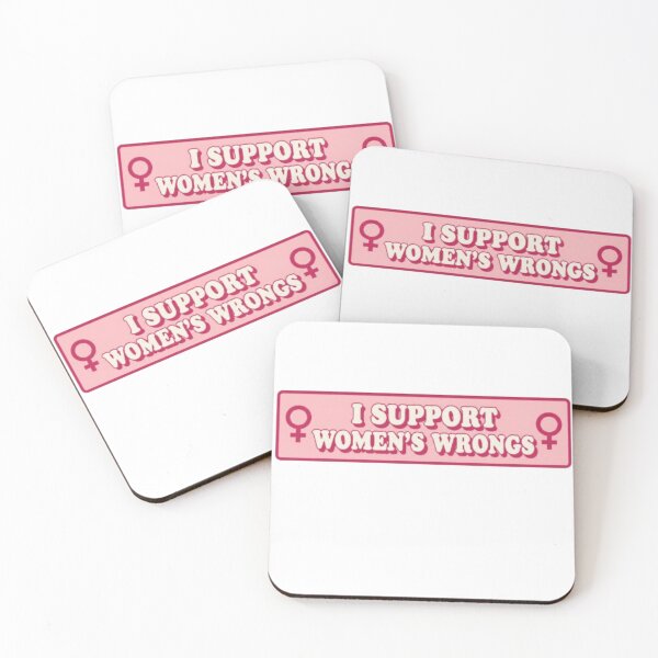 Item preview, I Support Women's Wrongs - Funny Retro Feminist Quote designed and sold by PrintWavePro.
