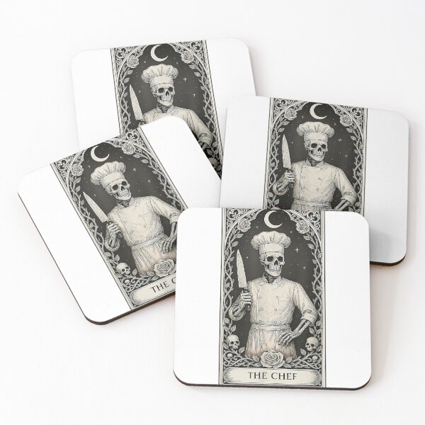 Item preview, The Chef Skeleton Tarot Card T-Shirt designed and sold by VibeCrafteria.