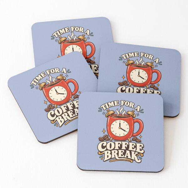 Item preview, Time for a Coffee Break – Retro Coffee Alarm Clock T-Shirt designed and sold by NinaCreator.
