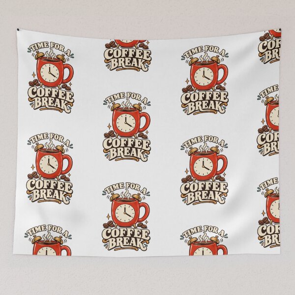 Item preview, Time for a Coffee Break – Retro Coffee Alarm Clock T-Shirt designed and sold by NinaCreator.