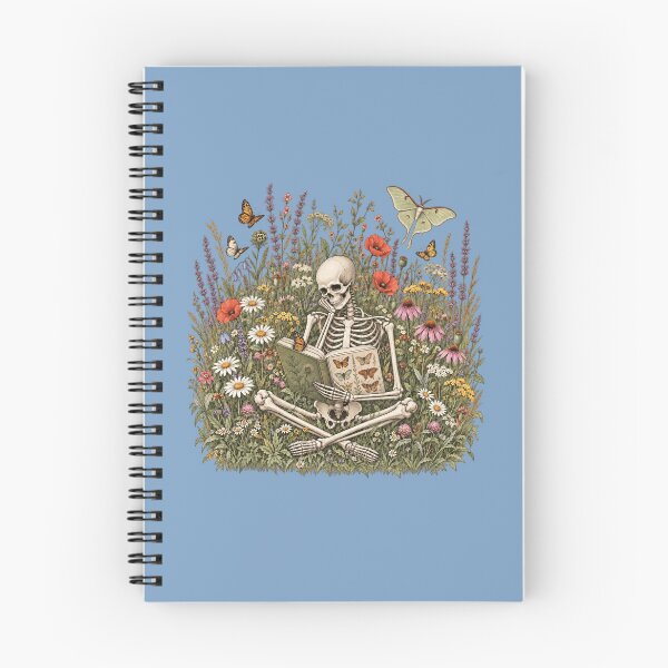 Item preview, Goth Skeleton Butterfly Field Guide Reader designed and sold by POD DYNASTY | Original Print On Demand T-Shirt Graphics.