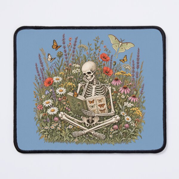 Item preview, Goth Skeleton Butterfly Field Guide Reader designed and sold by POD DYNASTY | Original Print On Demand T-Shirt Graphics.