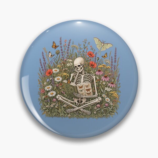 Item preview, Goth Skeleton Butterfly Field Guide Reader designed and sold by POD DYNASTY | Original Print On Demand T-Shirt Graphics.