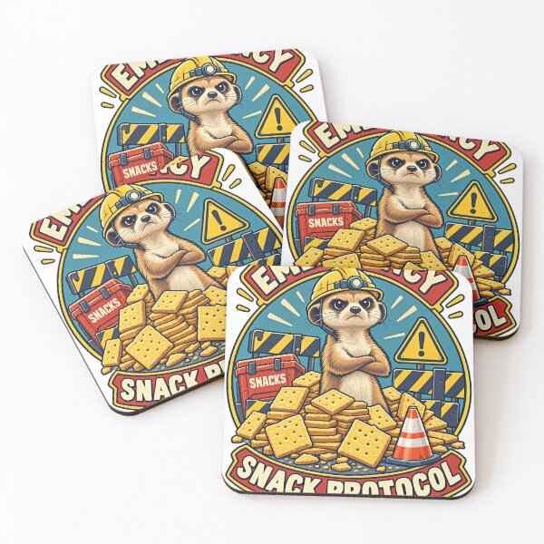 Item preview, Emergency Snack Protocol Meerkat designed and sold by NorthbornSupply.