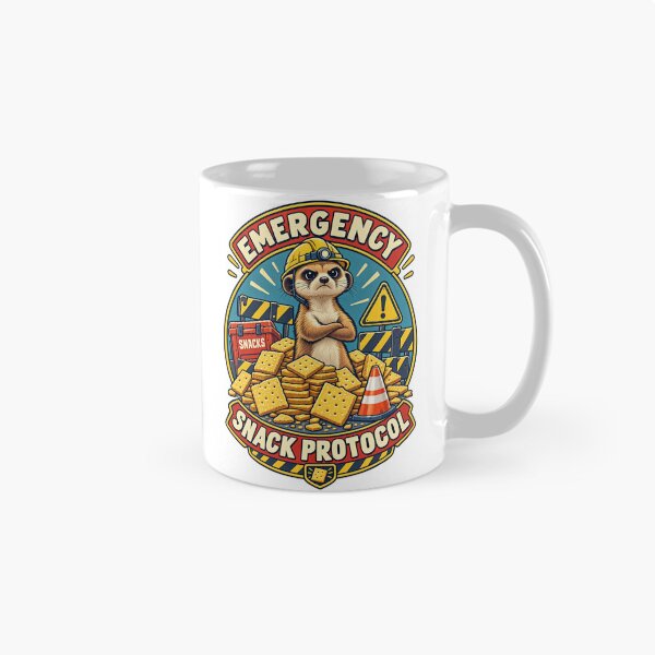 Item preview, Emergency Snack Protocol Meerkat designed and sold by NorthbornSupply.