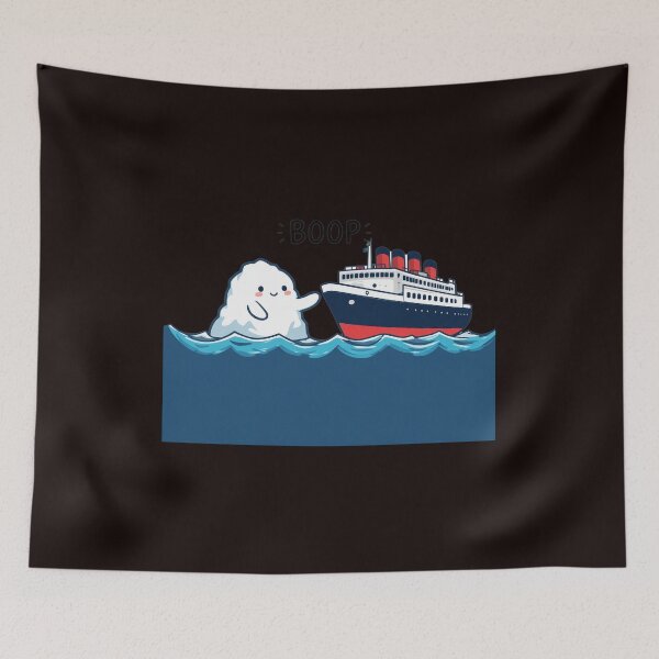 Item preview, Boop Iceberg Meets Ship Cute Whimsical Art designed and sold by MouDesignArt.