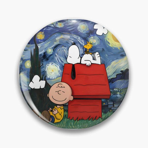 Item preview, Charlie Brown and Snoopy Inspired Starry Night Artwork Design designed and sold by MasonTheGamer.