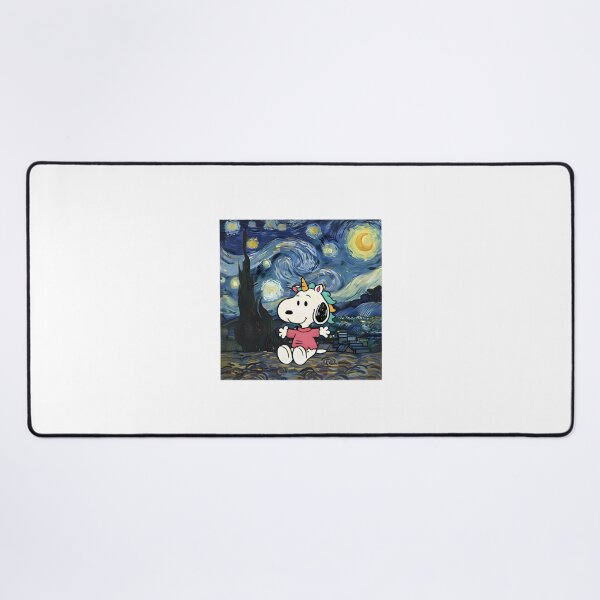 Item preview, Snoopy Unicorn in a Starry Night Fantasy Scene Artwork designed and sold by wallflower2war.